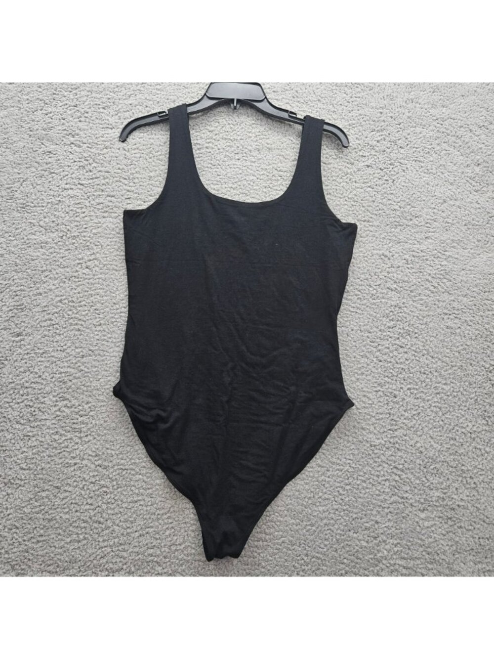 Old Navy Womens Black Bodysuit L Cotton Blend Snap Closure - Picture 5 of 6